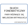 SŁUCH FONEMATYCZNY MIEJSCE ARTYKULACJI