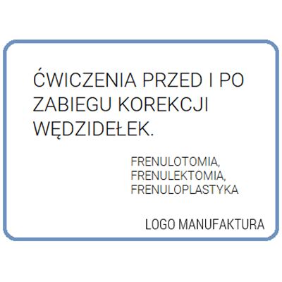 ĆWICZENIA PRZED I PO ZABIEGU KOREKCJI WĘDZIDEŁEK